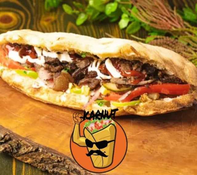 Pork shawarma with bread